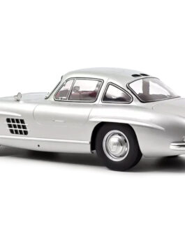1954 Mercedes-Benz 300 SL Silver Metallic with Red Interior 1/12 Diecast Model Car by Norev