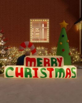 vidaXL Inflatable Merry Christmas Decoration LED 77.6″
