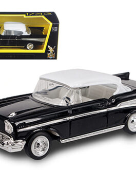 1957 Chevrolet Bel Air Black with White Top 1/43 Diecast Model Car by Road Signature