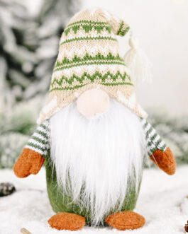 Christmas Faceless Old Man Elf Doll European And American Green Style Decorative Ornaments