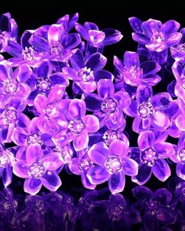 1pc; LED Purple Cherry Blossom String Lights (6.56ft ); Scene Decor; Holiday Accessory; Birthday Party Supplies; Room Decor; Christmas Gifts; Home Decor (Without Battery)