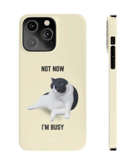 Funny Bored Cat Theme Slim Case for iPhone