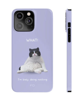 Funny Cat Theme Purple Slim Case for iPhone