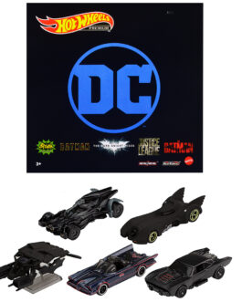 “Batman Batmobiles” 5 piece Set Diecast Model Cars by Hot Wheels
