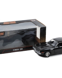 Plymouth Barracuda Black “John Wick_ Chapter 4” (2023) Movie 1/18 Diecast Model Car by Highway 61