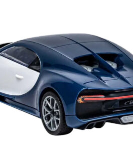 Skill 1 Model Kit Bugatti Chiron White / Blue Snap Together by Airfix Quickbuild