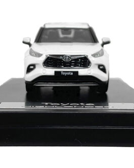 Toyota Highlander White Metallic with Sunroof 1/64 Diecast Model Car by LCD Models