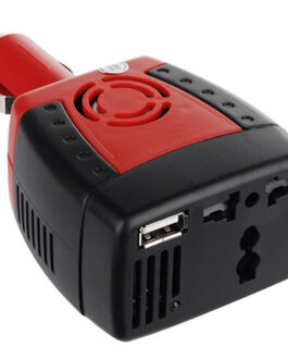 150W Car Power Inverter DC 12V To AC 110V USB 5V Auto Charger Adapter For Laptop Black