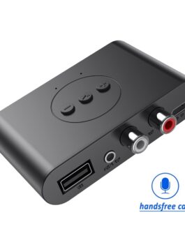 B21 Wireless Car Adapter Long Range Music Receiver Audio Adapter Transmitter Receiver 5V USB Port Hi-Fi Audio Adapter Receiver black