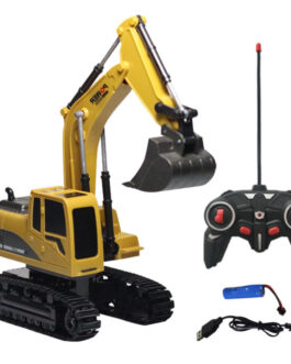 1:24 Simulate Alloy RC Excavator with Remote Control Electronic Engineering Truck Toy