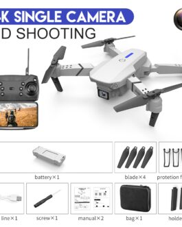 LS-E525 Drone 4k RC Drone Quadcopter Foldable Toys Drone with Camera HD 4K WIFi FPV Drones One Click Back Mini Drone Single lens 4K storage package white