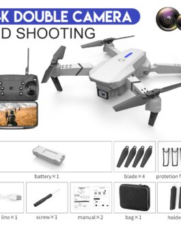 LS-E525 Drone 4k RC Drone Quadcopter Foldable Toys Drone with Camera HD 4K WIFi FPV Drones One Click Back Mini Drone Dual lens 4K storage package white
