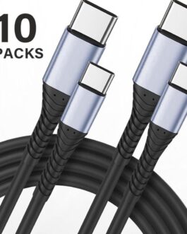ReHisk High-Speed USB-C to USB-C Cable  3Ft, 10 Packs