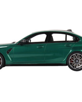 BMW M3 Competition (G80) Isle of Man Green Metallic with Carbon 1/18 Model Car by Top Speed
