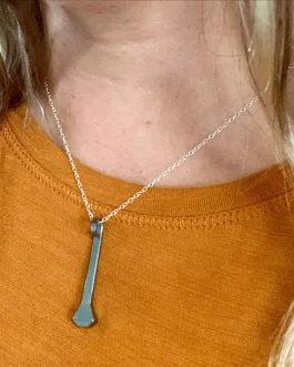 Horseshoe Nail Charm Necklace – Long