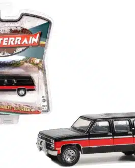 1990 Chevrolet Suburban Black and Red “All Terrain” Series 15 1/64 Diecast Model Car by Greenlight