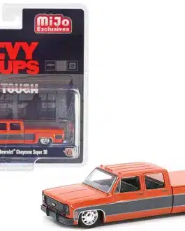 1973 Chevrolet Cheyenne Super 30 Pickup Truck Orange with Gray Sides Limited Edition to 5500 pieces Worldwide 1/64 Diecast Model Car by M2 Machines