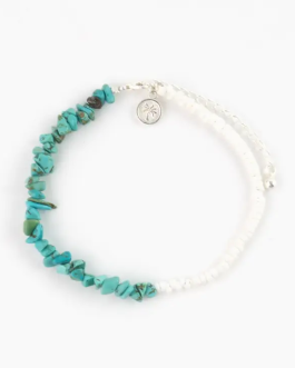 Santai Natural Stone Anklet Ankle Bracelet -Turquoise