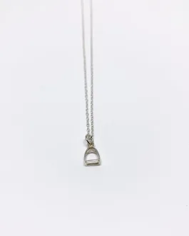 Mini Stirrup Charm Necklace