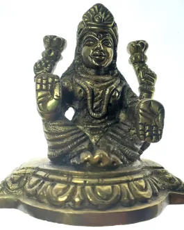 Ashirwad Goddess Lakshmi Brass Idol Statue Sculpture for Diwali Pooja, Temple, Vastu Laxmi Devi