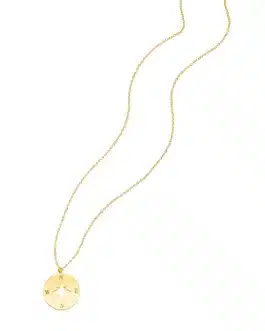 14K Yellow Gold Necklace with Compass