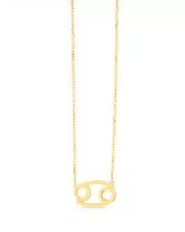 14K Yellow Gold Cancer Necklace