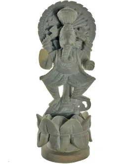 Grey Slate Stone Texture Seamless Collectible Figurine Ganesha Illustration Indian Art