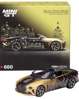 Bentley Mulliner Bacalar Gold Metallic and Black “Christmas Edition 2023” Limited Edition to 9999 pieces Worldwide 1/64 Diecast Model Car by True Scale Miniatures