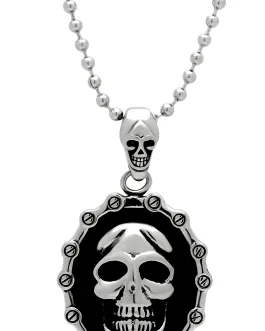 TK463 – High polished (no plating) Stainless Steel Chain Pendant with No Stone