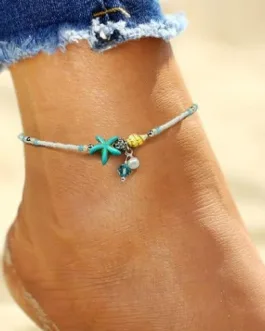 Beach Beaded Starfish Anklet Ankle Bracelet