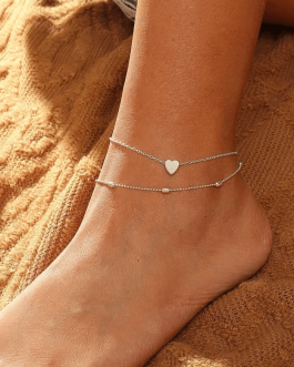 Simple Heart Anklet Ankle Bracelet