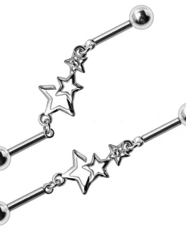 316L Stainless Steel Star Chain Industrial Barbell