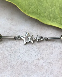 316L Stainless Steel Star Chain Industrial Barbell