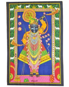 Krishna Shrinathji Picture Sequin Wall Art Decoration