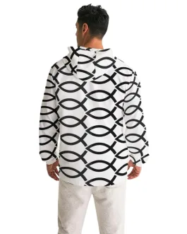 Mens Hooded Windbreaker, Agape Love Water Resistant Jacket – Jjxv0x
