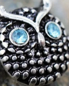 316L Stainless Steel Blue Eyed Owl Nipple Bar