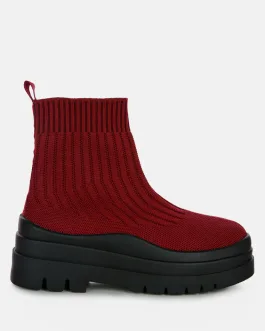quavo knitted platform chunky boots