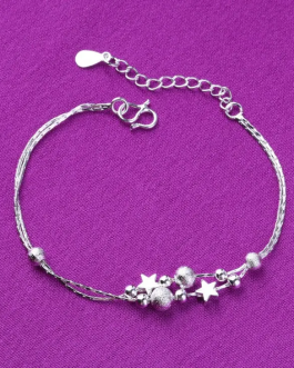 Cute Star Charm Ankle Bracelet Anklet in 925 Sterling Silver