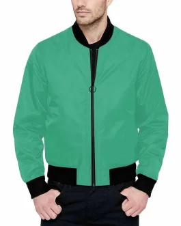 Mens Jacket, Mint Green Bomber Jacket