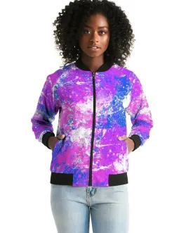 Womens Jackets, Cotton Candy Purple Style Bomber Jacket