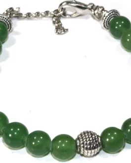Green Agate Beads & Charms Yoga Bracelet
