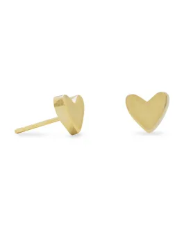 Heart of Gold Heart Stud Earrings