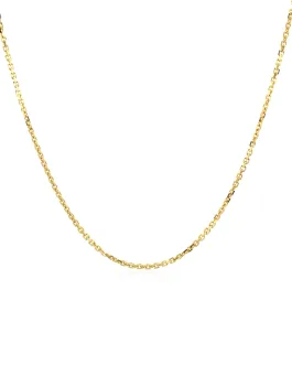 10k Yellow Gold Adjustable Cable Chain 0.9mm