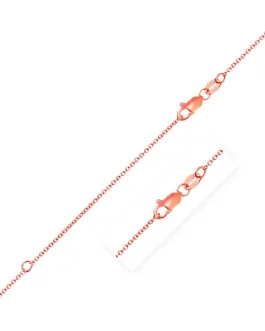 Extendable Cable Chain in 18k Rose Gold (1.0mm)