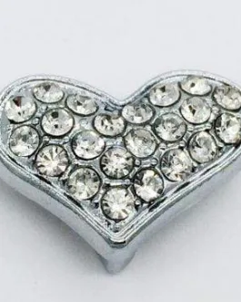 PavÃ© Heart -Silver Charm