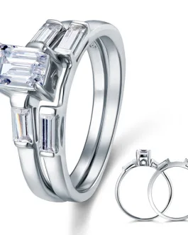 2-Pcs Wedding Band Engagement Ring Set XFR8029
