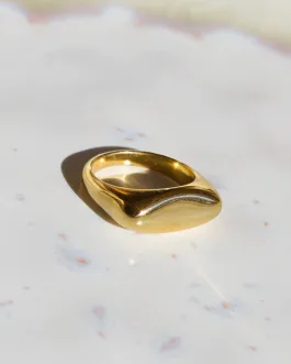 Abella – Bent Engagement Ring Gold