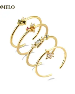 Assisi – Dainty Multicolor Crystal Stacking Rings