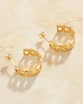 Chloe – Chain Hoop Earrings