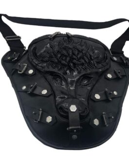 3D Animal Backpack 3D Cow Head Messenger Crossbody Shoulder Bag